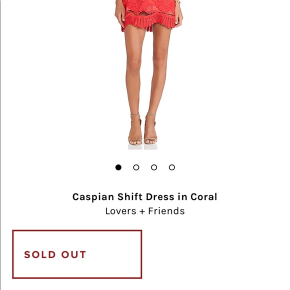 Caspian Shift Dress in Coral - Picture 5 of 14